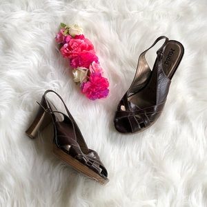 Mudd Brown Sandal Heels 10